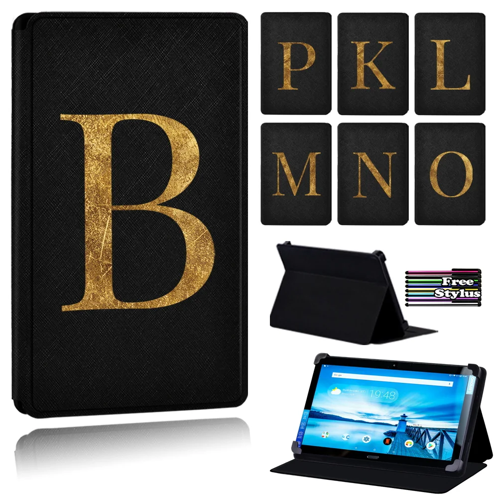 

For Lenovo Smart Tab P10 10.1 Inch/Tab P10 LTE 10.1 Inch/Tab P10 Tablet Case 26 Letter Series Universal Cover Case + Free Stylus