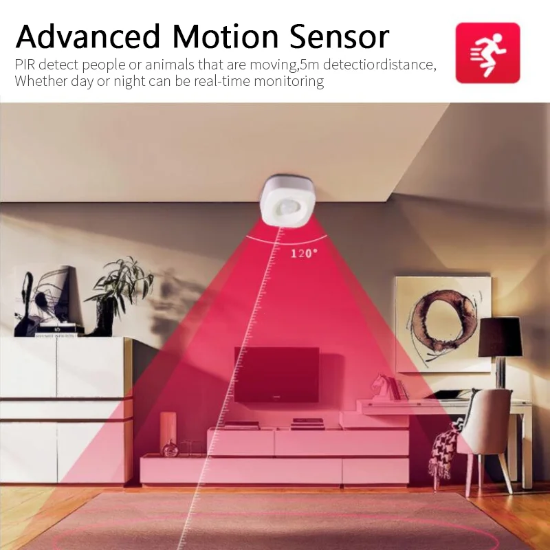 Беспроводной инфракрасный датчик движения Tuya ZigBee охранная сигнализация с