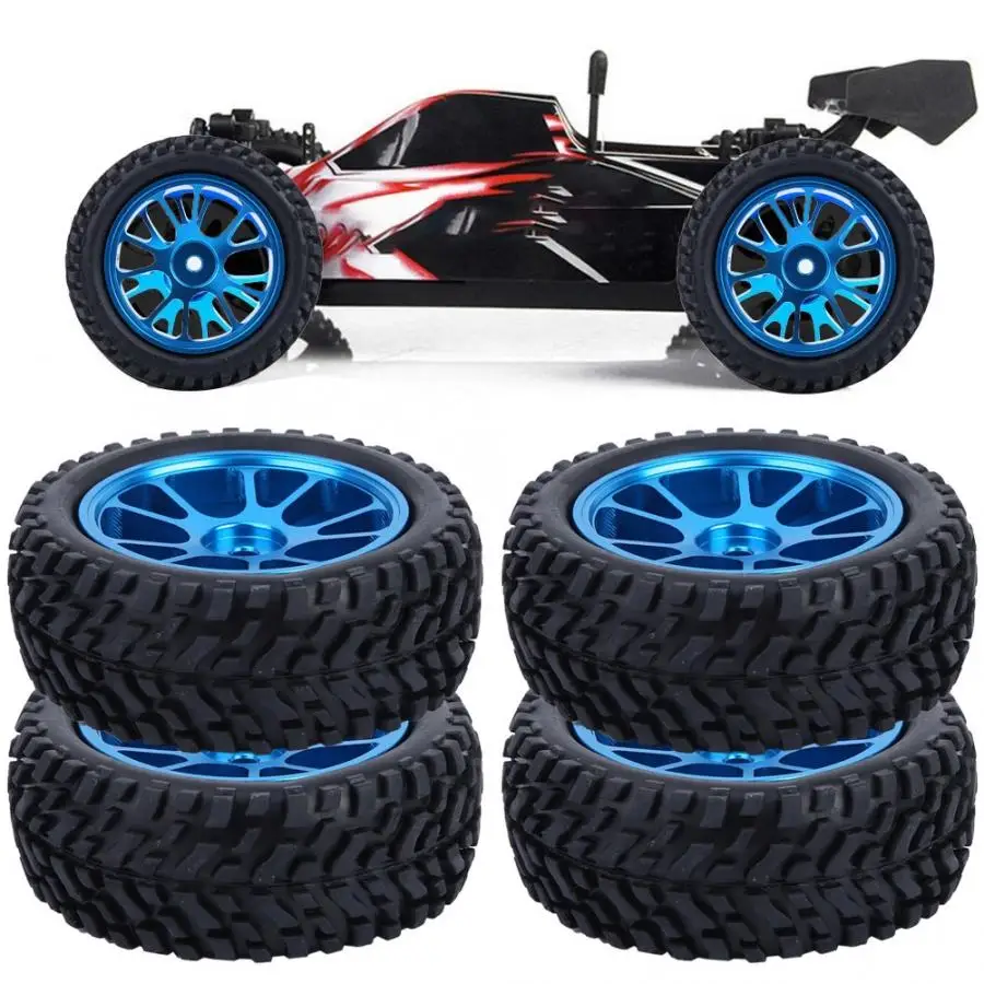75 мм RC колесо сплава синяя гоночная шина для WL 1/18 A959 A979 A969 Гоночная машина с ПУ игрушка аксессуар