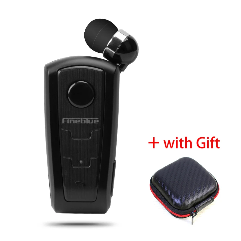 Black no box Fineblue F910 беспроводные Bluetooth наушники Handsfree стерео Bluetooth наушники клип whit микрофон телефон напоминаем цифр для телефона - Цвет: Black no box