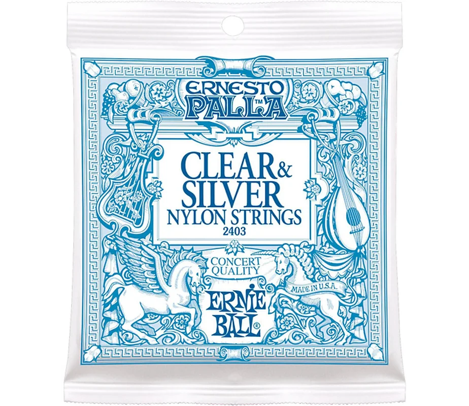 

Ernie Ball 2403 Ernesto Palla Nylon Clear and Silver Classical Acoustic Guitar Strings