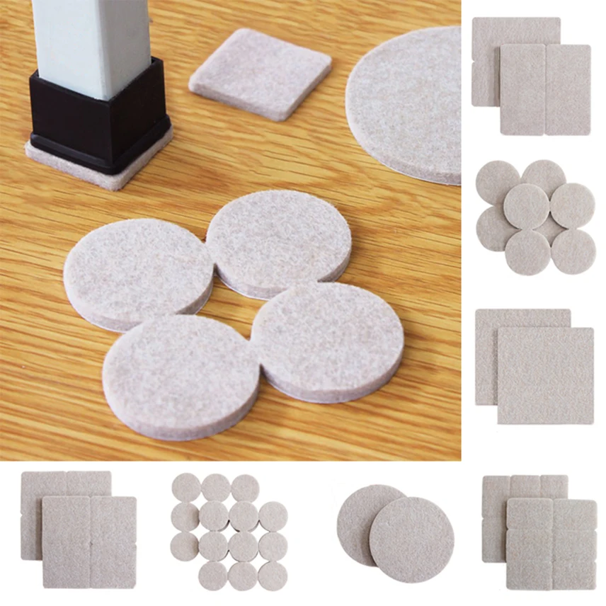 

Self Adhesive Felt Chair Leg Protectors Chair Pad Furniture Feet Mute Chair Stoppers Anti-Slip Pad Round Table Foot Caps for Leg