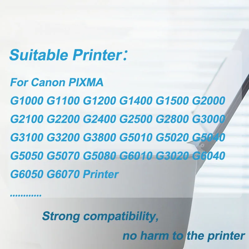 Dye Ink For Canon Pixma G2100 3100 1800 2800 1411 GI-490 GI-790 Desktop Dye Ink For Canon Inkjet Printer（Packed With Carton） images - 6