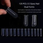 Система для наращивания ногтей с полным покрытием, скульптурные прозрачные гелевые накладные ногти на шпильках, накладные ногти с двумя формами, гелевая форма для быстрого наращивания