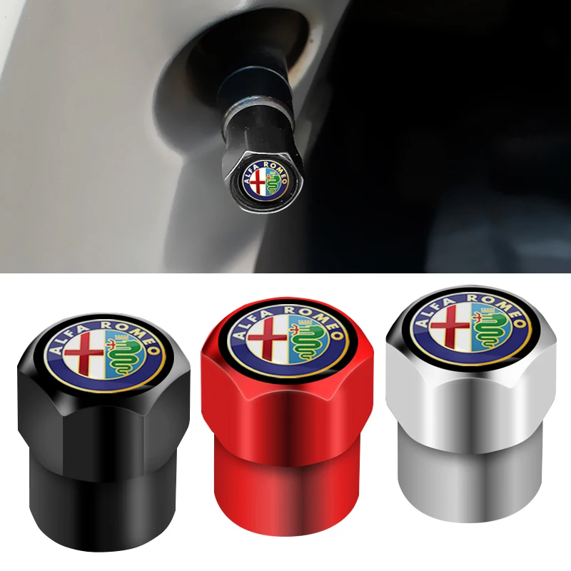 Колпачки клапанов автомобильных шин 4 шт. колпачки для стержней воздушных Alfa Romeo