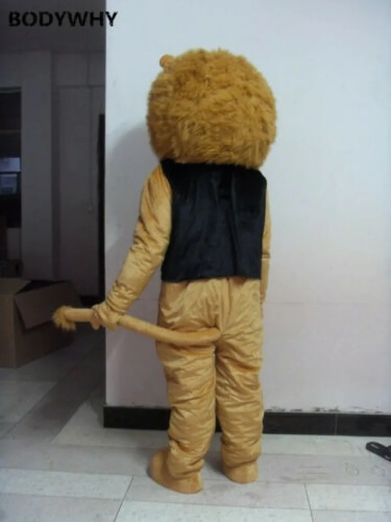 Новый костюм талисмана льва пушистые костюмы косплей Вечерние наряды Одежда