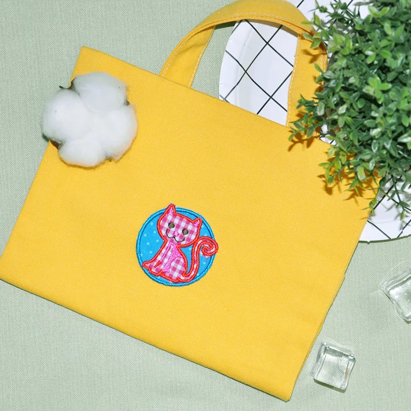 Мультяшный цветок Кот патчи Вышивка Патчи для одежды милая Кошка Животное утюжок