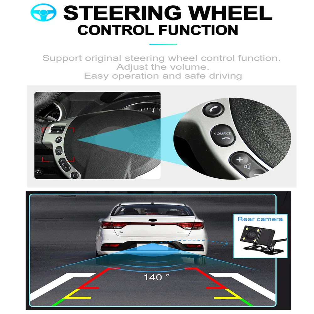 Автомагнитола на Android 8 1 Универсальная автомобильная стерео-система с