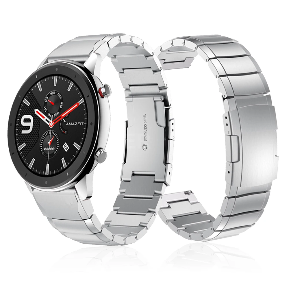 Металлический браслет из нержавеющей стали для Huami Amazfit GTR 47 мм ремешок huami 42 мм/Pace