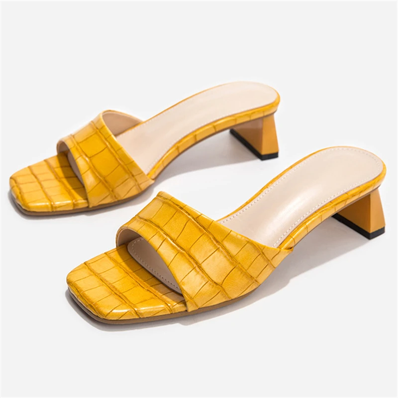 

Шлепанцы женские, искусственная обувь, открытый носок, сланцы, мюли, летние сандалии, черная обувь для улицы