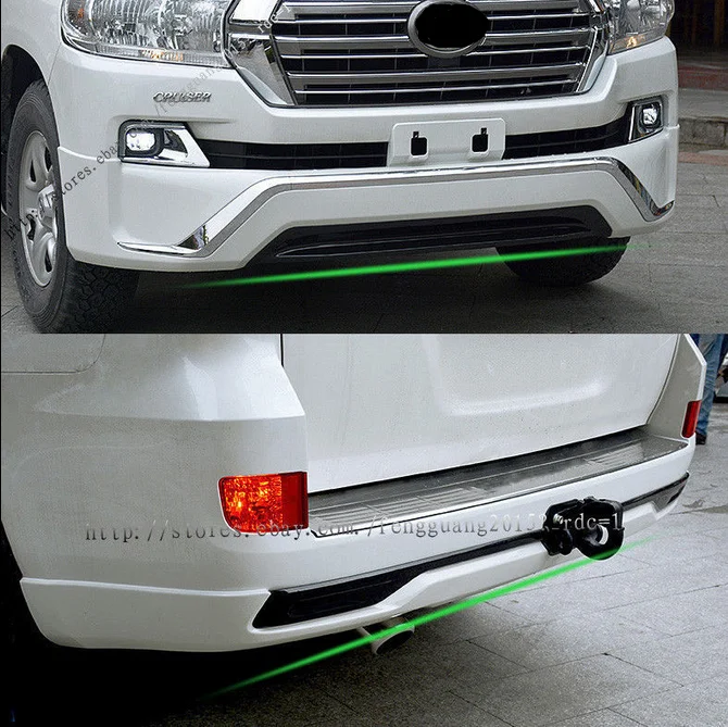 Подходит для Toyota Land Cruiser LC200 жемчужно-белый комплект кузова передний задний бампер для губ автомобильный переоборудование