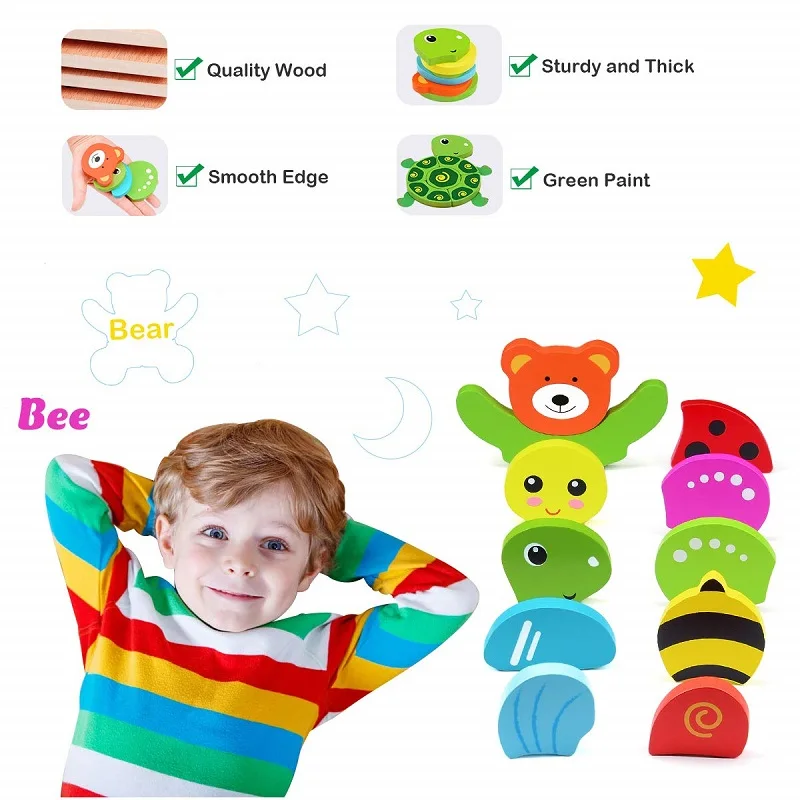 Детские игрушки деревянные 3D головоломки для детей Монтессори головоломка с