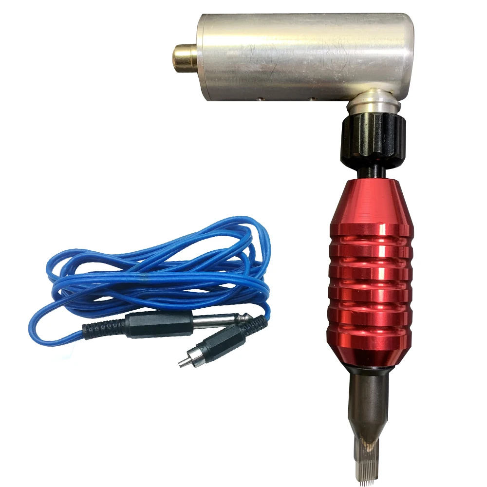 Профессиональная татуировка машина роторный пистолет зеленый 10500r/m RCA шнур с каплевидной камерой