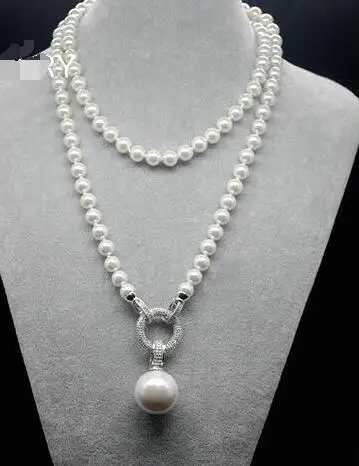 Длинное ожерелье с жемчужинами в стиле барокко 8 мм 32 дюйма|pearl necklace|cultured pearl