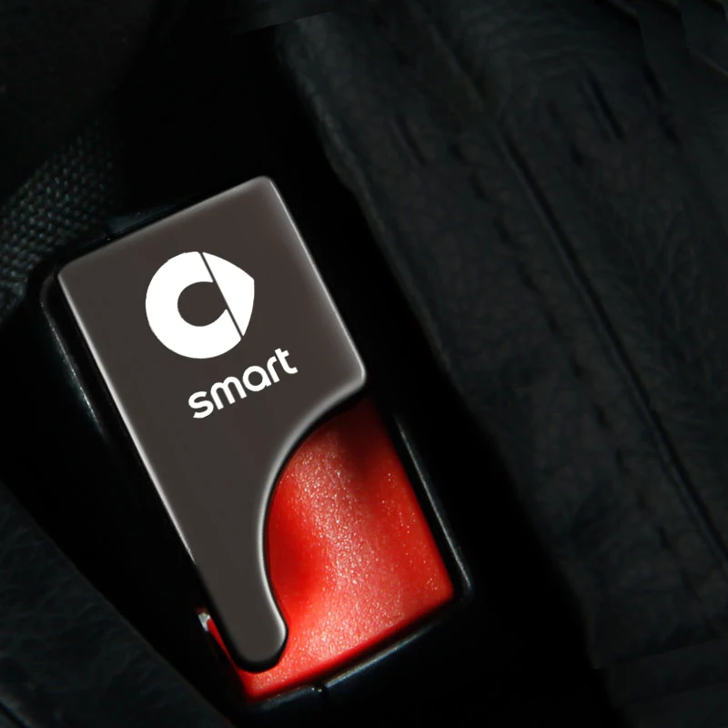 

Hidden Car Seat Belt Buckle Alloy Silencer Clip Custom Logo Car Accessories For Smart Fortwo Forfour 453 451 450