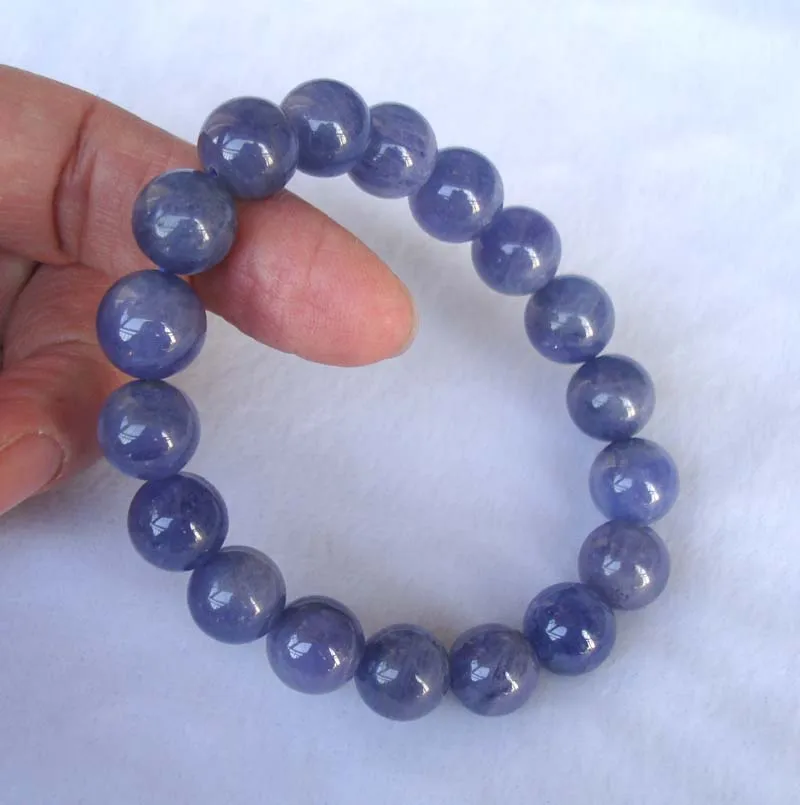 Free Shipping Natural Tanzanite Round 11.5mm Beads Bracelet Women Man Jewelry | Украшения и аксессуары