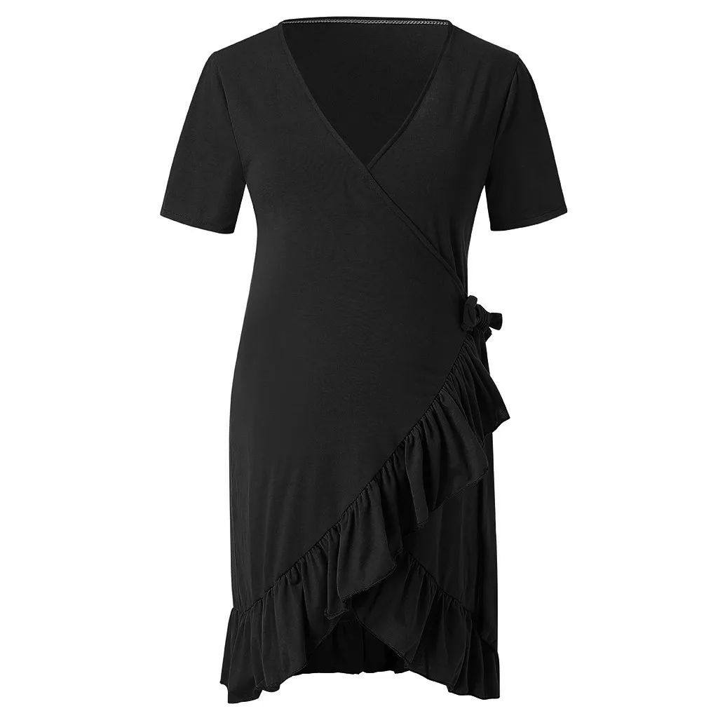 Платье для беременных Материнство Одежда женщин элегантное платье с оборками и