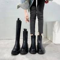 chelsea boots chunky boots women shoes ankle female boots 2021 autumn fashion platform booties slim over the knee women boots