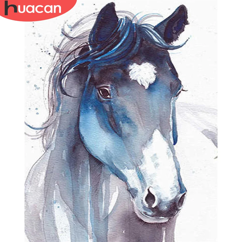 

HUACAN Oil Painting By Numbers Horse Wall Art Unique Gift Hand Painted Picture By Numbers Animal Children's Room Decor