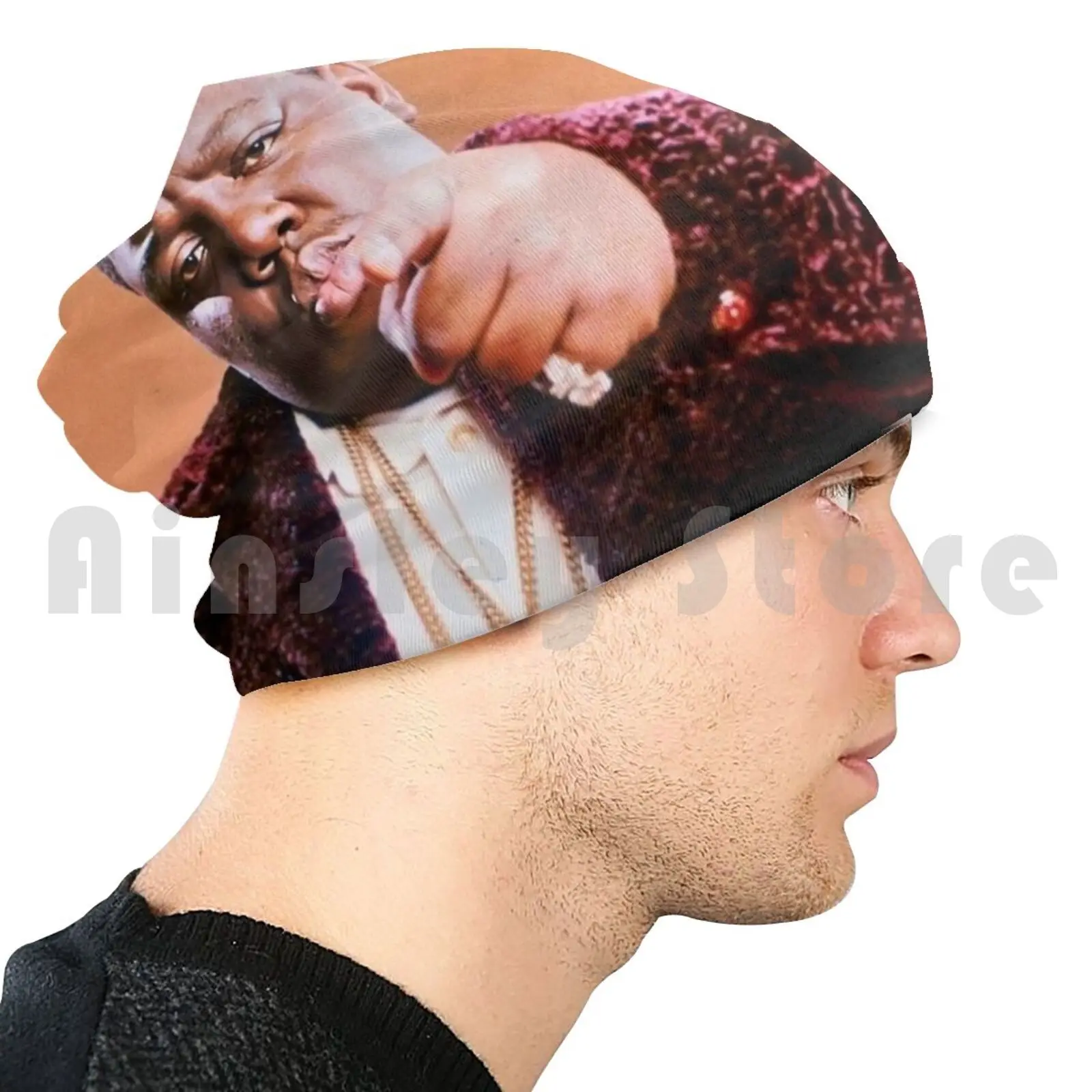 Большая Шапка-бини вязаная шапка в стиле хип-хоп 50 цент рэп Доктор Дре Дрейк Канье