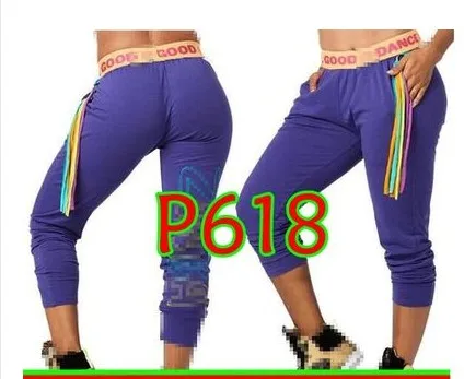 P618 purple ADIBAO женские трикотажные хлопковые брюки Одежда для бега брюки карго леггинсы капри брюки низ P618 - Цвет: P618 purple