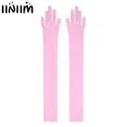 Мужскиеженские экзотические перчатки, прозрачные, длинные, чистый эластичный