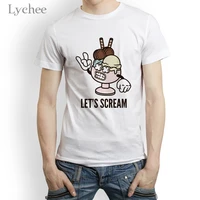 lychee harajuku burger ice cream print mens t shirts punk short sleeve summer tops tee casual crew neck white male t shirt