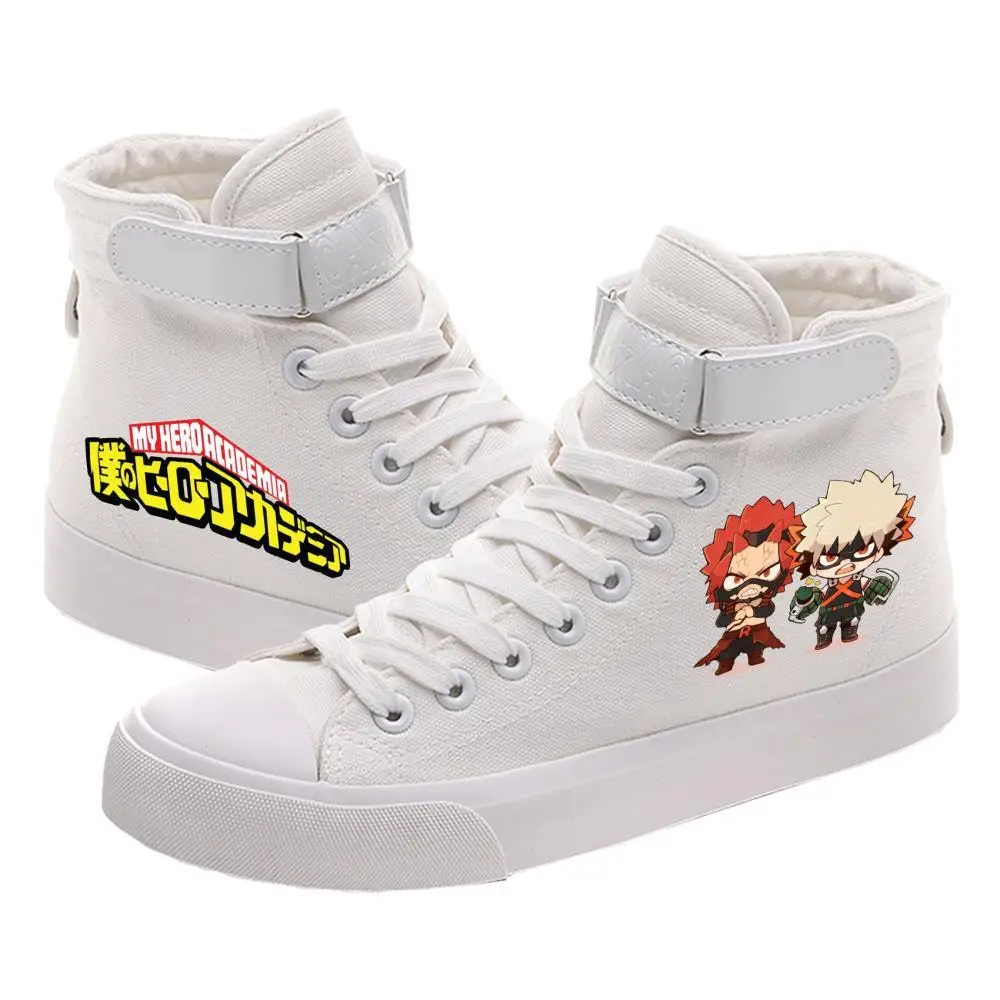 

Текстильные кроссовки My Hero моя геройская Академия с принтом, на высоком каблуке, двухслойные, модные, на заказ, для колледжа, plimsole A30