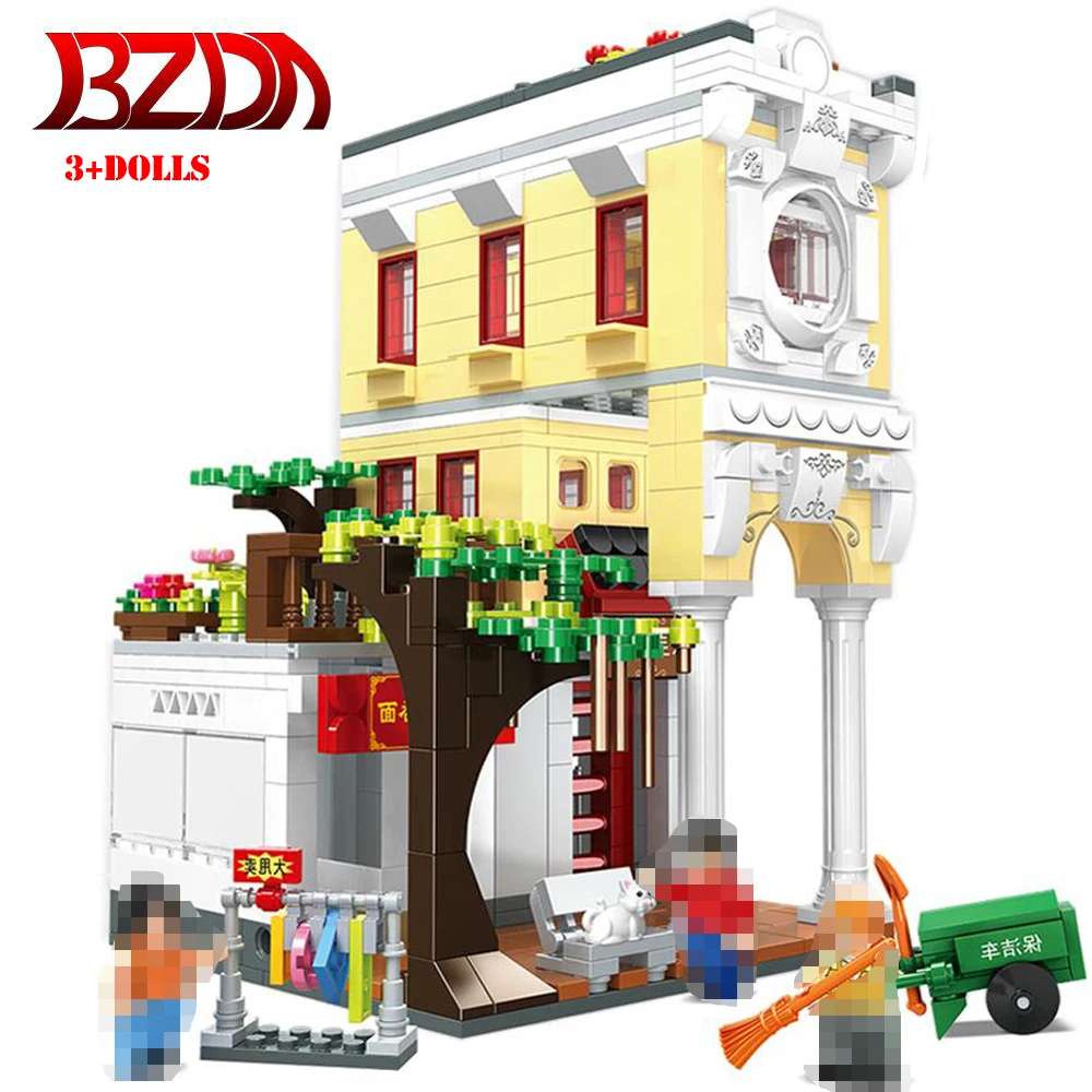 BZDA 687 шт совместимые с городскими уличными видами строительные блоки креативные