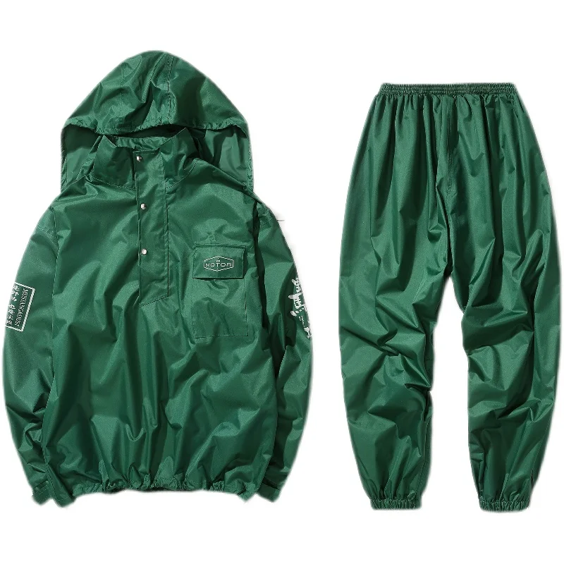 

Man Raincoat Rain Pants Motorcycle Rain Poncho Men Rain Jacket Hiking Waterproof Thickened Camping Rainwear Rain Clothing Gift