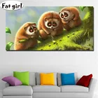 Набор для вышивки стразами Три лемура с муравьями