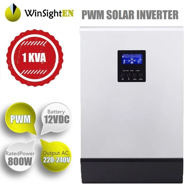 1KVA 800W солнечных батарей по ограничению на использование опасных материалов в производстве электрического и электронного оборудования Синусоидальная волна 220VAC Выход встроенный ШИМ 12V 50A за максимальной точкой мощности, Солнечный контроллер заряда