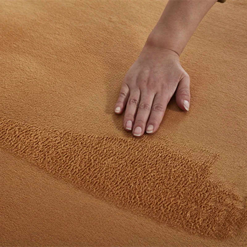 

Rectangular Coral Velvet Carpet Living Room Tea Table Bedroom Thicken Mats Bay Window Hanging Basket Doormat