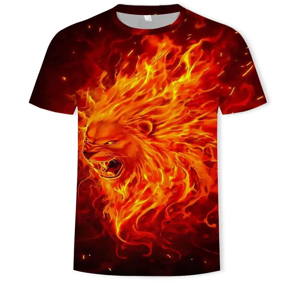 

Men's T-Shirts 3D Printed Animal Tiger t shirt Short Sleeve Funny Design Casual Tops Tees Male Halloween t shirt Asian S-5XL