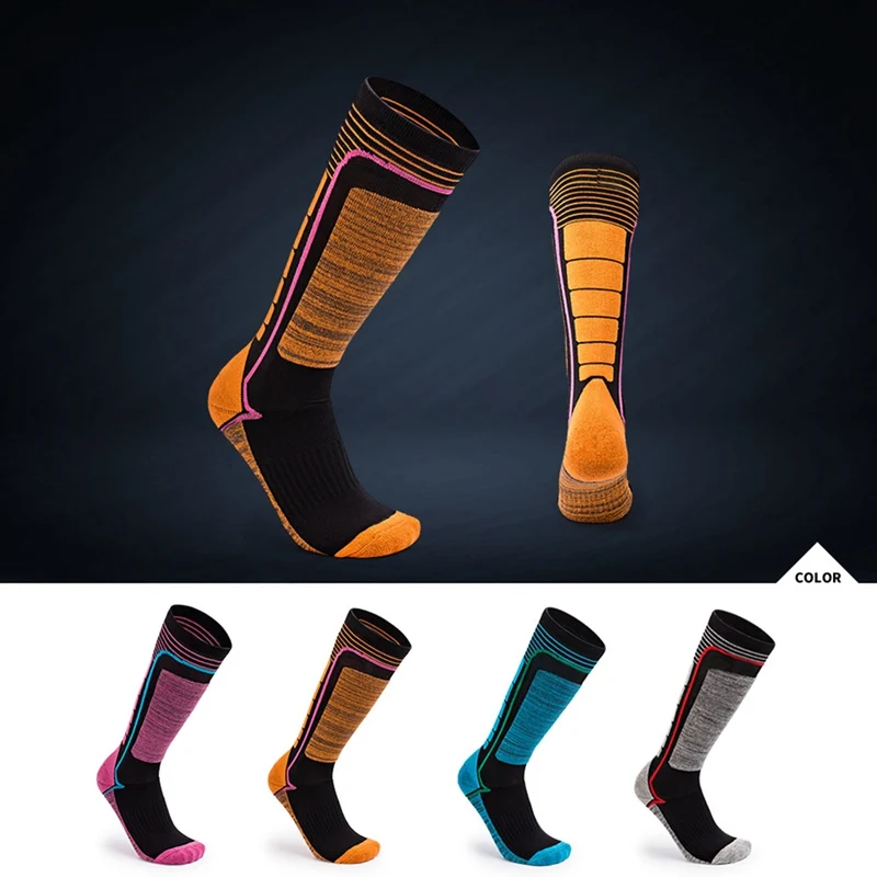 

1 Pair Adult Children Skiing Socks Knee High Breathable Thermal Warm Climbing Sports Hosiery Footwear c