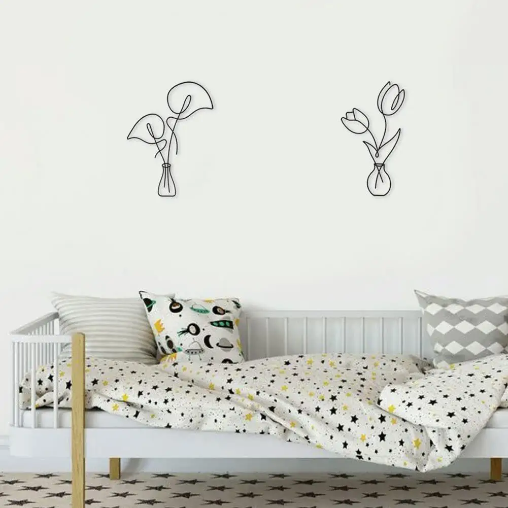 Portable Useful Metal Flower Wall Art Easy Hanging Decor Beautiful for Living Room | Дом и сад