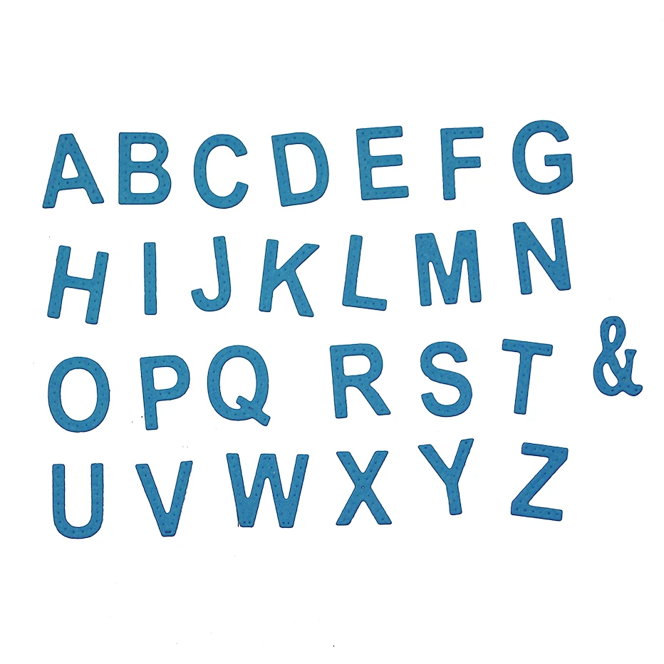 Алфавитные буквы вырубные штампы искусственная кожа бумажная карта тиснение