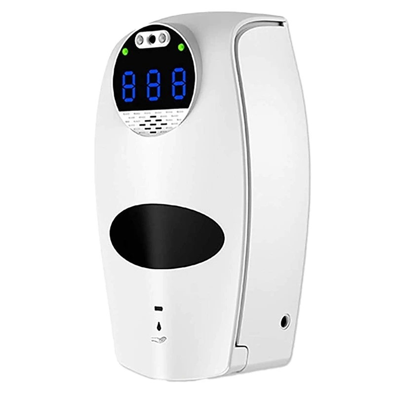 

Automatic Liquid Soap Dispenser Wall Mount Hand Sanitizers Dispenser with Thermometer,Touchless Infrared Induction Drop