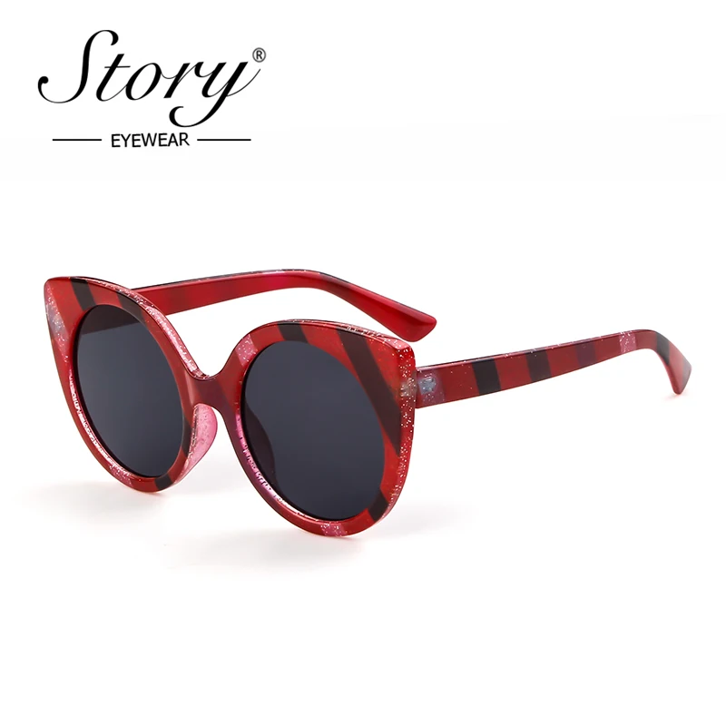 Женские Винтажные Солнцезащитные очки кошачий глаз с разноцветной