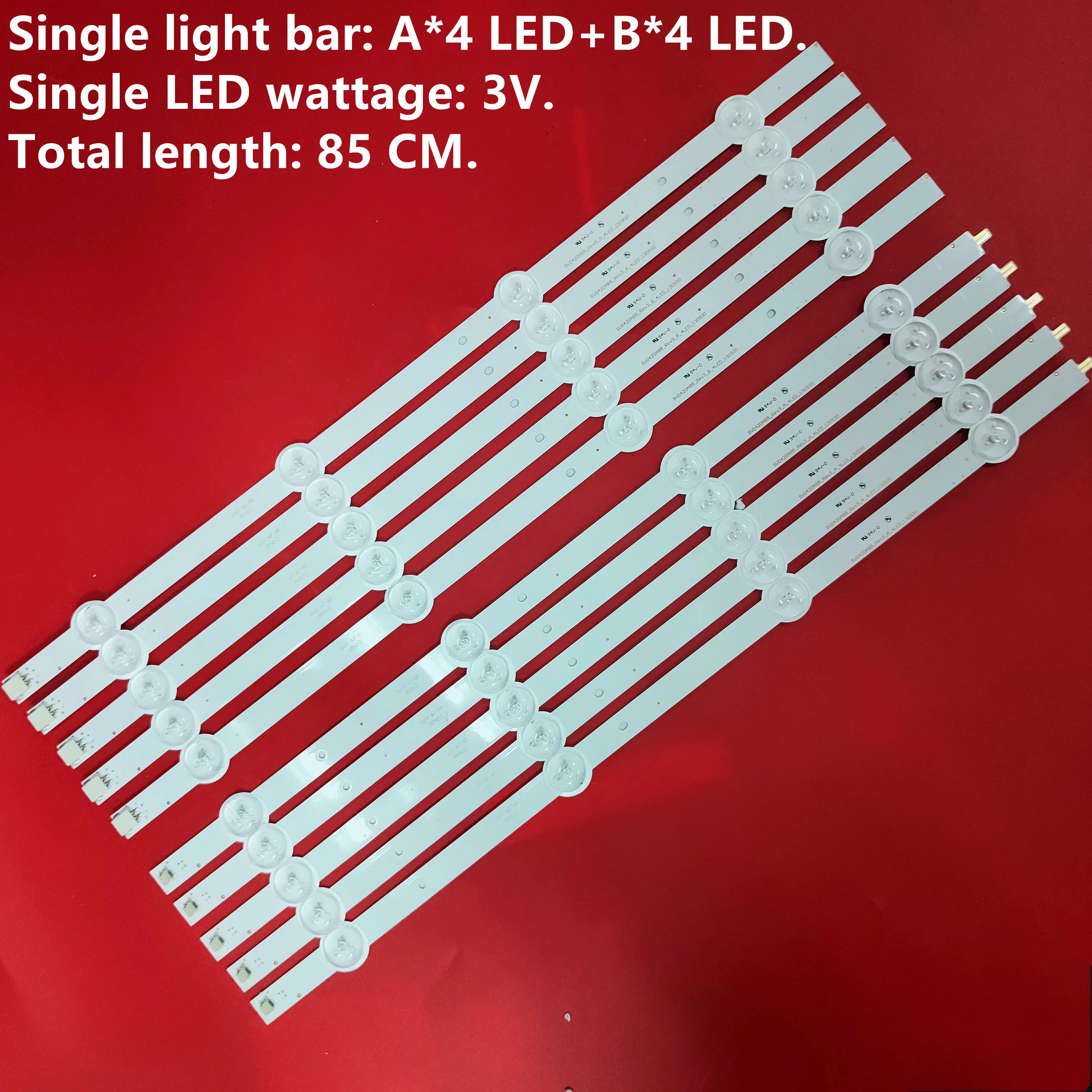 850 мм 8 LED Подсветка полосы для цифрового фотоаппарата Panasonic 42 &quotТВ SV0420A88 LC420DUE FG A1