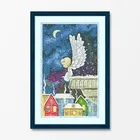 Комплект для вышивки крестиком T E1114, комплект для точной печати с мультяшным снежным ангелом, зимний пейзаж