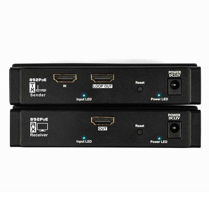 1080P HDMI PoE 1TX to multi RX Extender over IP/TCP Single Network by RJ45 cat5 cat5e cat6 Transmitter Receiver | Электроника