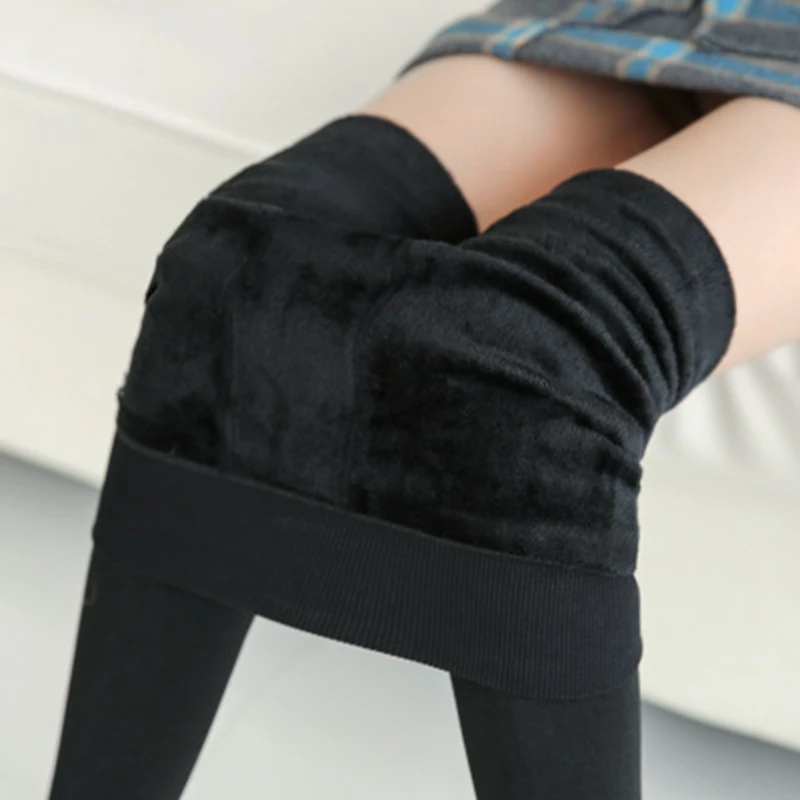

High waist leggings warm pants winter fleece leggings black winter leggings women skinny jeggings slim