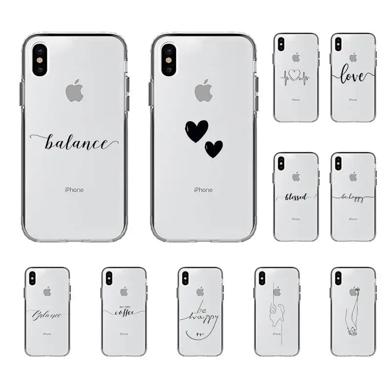Чехол для телефона с надписью Love Heart iphone 13 8 7 6 6S Plus X 5S SE 2020 XR 11 12 pro XS MAX |