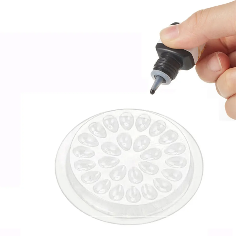 Индивидуальный клей-держатель для наращивания ресниц розовый и прозрачный в