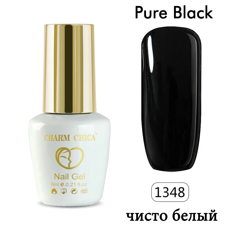 Шарм Чика УФ-гель для ногтей 6 мл 155 цветов черный красный обычный Гибридный лак