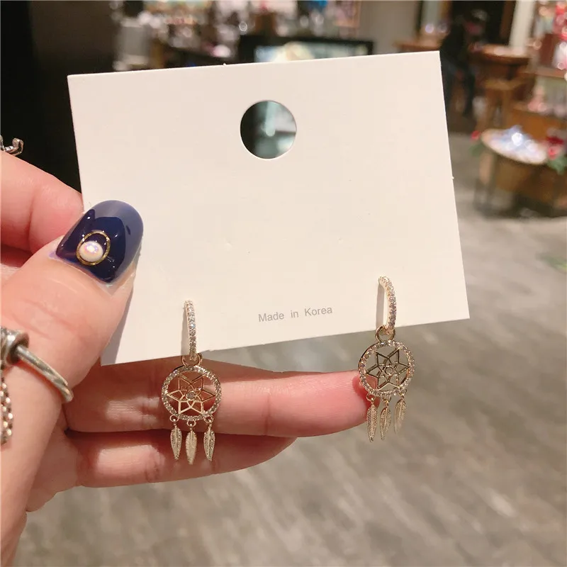 Медное кольцо Корейская версия рыболовной сети цветы свежие и простые маленькие