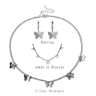 Комплект ювелирных изделий, серьги-бабочки в стиле панк, золото и серебро, 2021