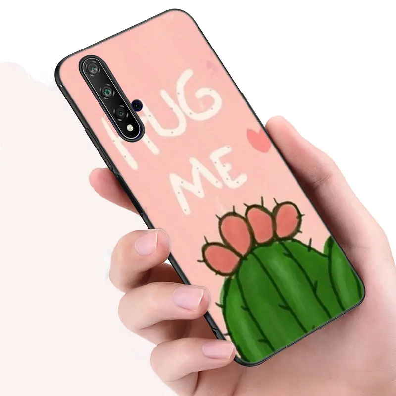 Чехол с мультяшными растениями и кактусами для Huawei Honor 10X Lite 7A 8A 9X 20 Pro 7S 8C 8S 8X 9A 9C 10i