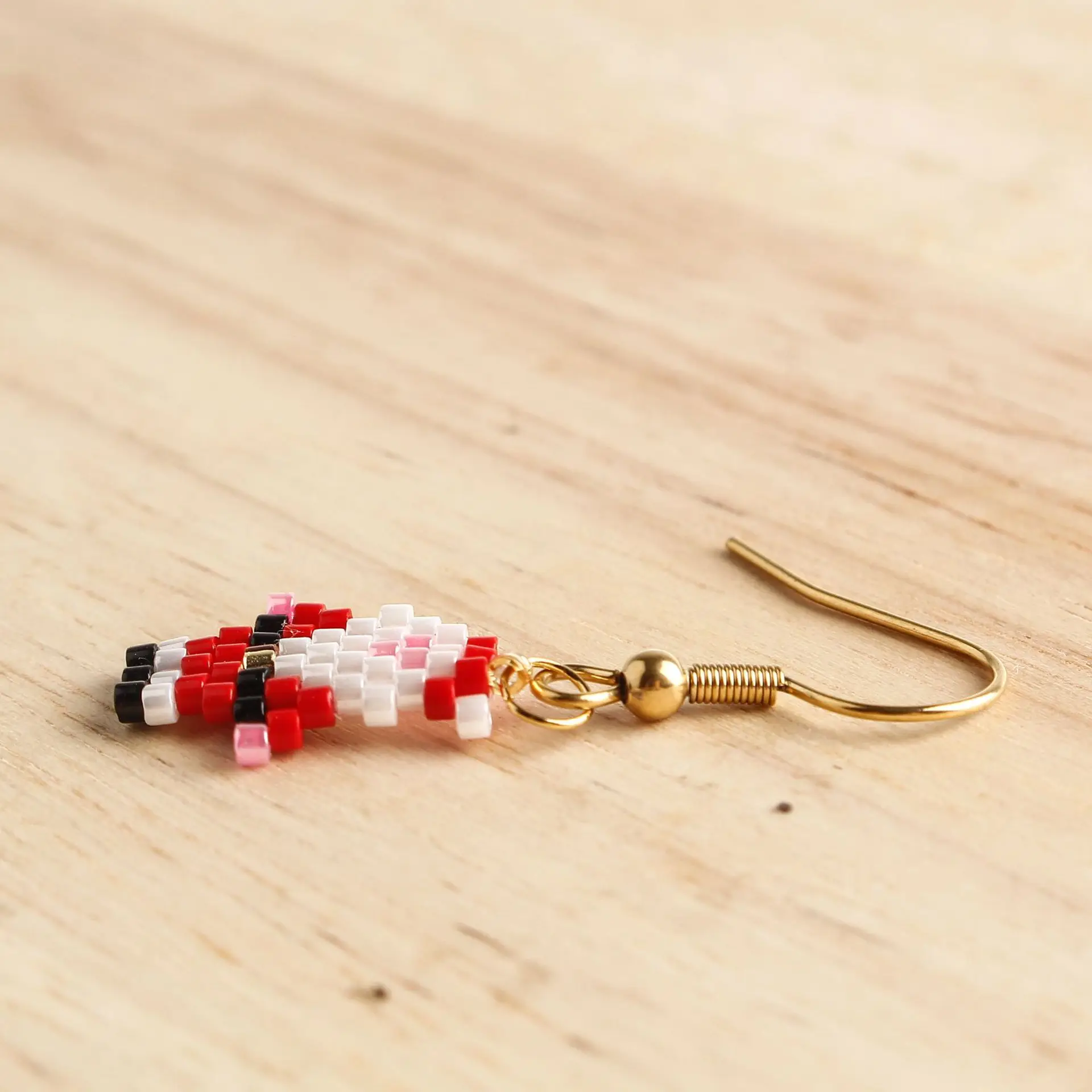 Рождественские украшения Японские Женские серьги Миюки с искусственным